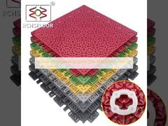 Piastrelle sportive modulari ad incastro in PP 340x340mm antiscivolo multi-superficie