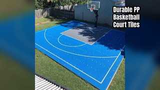 Piastrelle per campo da basket in PP da 10 anni, 340x340 mm