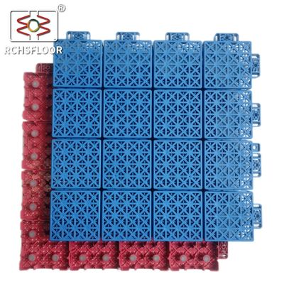 1.81cm Spessore PVC Interlocking Piastrelle da pavimento per campi da basket all'aperto Piastrelle da pavimento 34x34cm