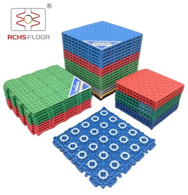 Cina fabbrica fabbrica piastrelle sportive materiale polipropilene con 52% di assorbimento degli urti