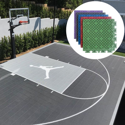 Interlocking Pp Plastic Outdoor Basketball Metà campo Sport Piastrelle 3x3
