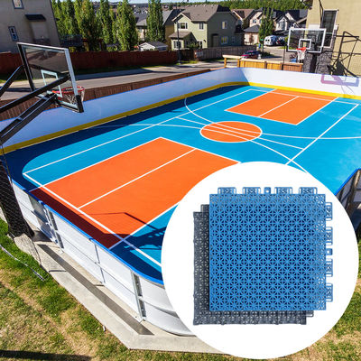 Gym interni in PVC di gomma Sport Piastrelle per pavimenti tappetino interconnesso per campo da basket all'aperto