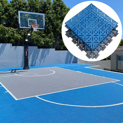 Piastrelle di plastica per campi da basket intelligenti in PP Piastrelle temporanee per sport all'aperto