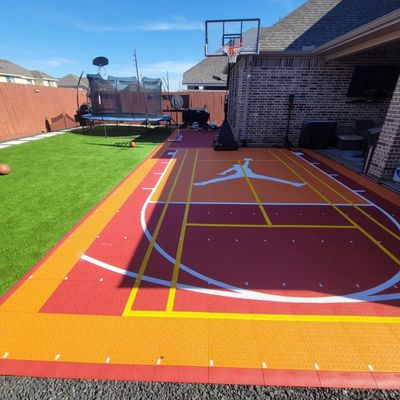 Tennis modulare Pickleball Badminton Sport Interlocking Tiles Mat Cortile di basket