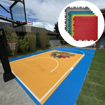 Interlocking Pvc Vinyl Pp Pickleball Mezza piastrelle di pavimento per campo da basket