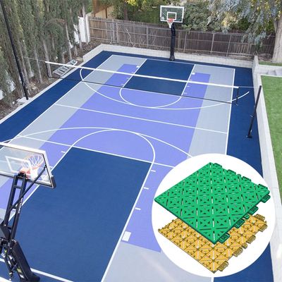 Piastrelle per pavimenti sportivi in PP resistenti ai raggi UV e resistenti allo slittamento