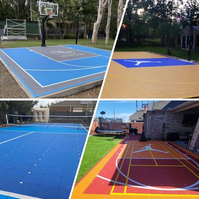Pavimenti sportivi esterni con assorbimento degli urti del 32% e personalizzazione fornita
